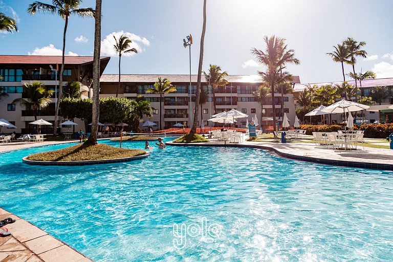 Flat no Marulhos Suítes & Resort com Vista Piscina #105