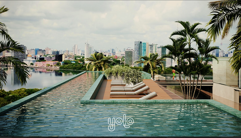 Lindo Flat com Rooftop no centro do Recife