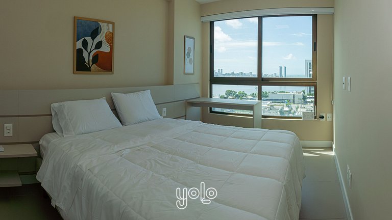 Flat 01 quarto no Parque Shopping em Recife #1406
