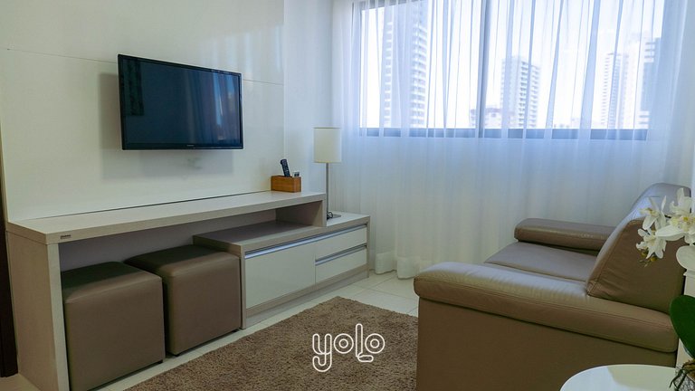 Apto 1 Quarto no Beach Class Convention em Recife #503