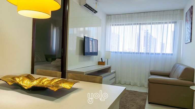 Apto 1 Quarto no Beach Class Convention em Recife #503