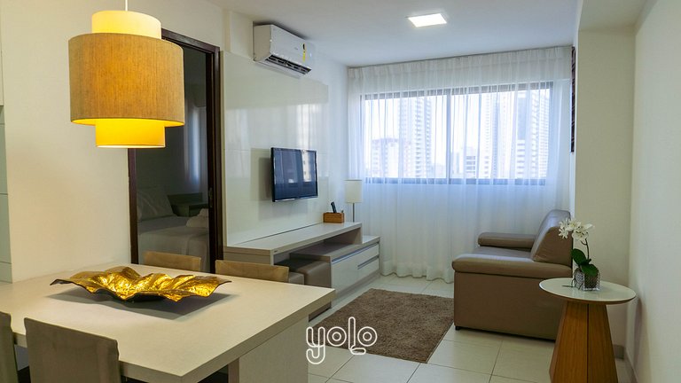 Apto 1 Quarto no Beach Class Convention em Recife #503