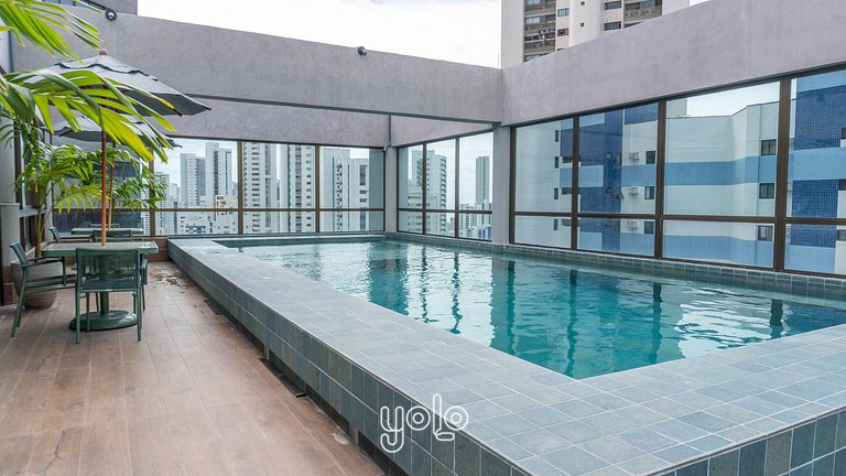 Studio Edf Rooftop 470 em Boa Viagem Recife #1105