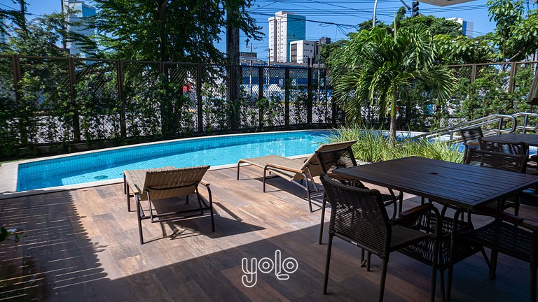 Flat 01 quarto no Parque Shopping em Recife #1204