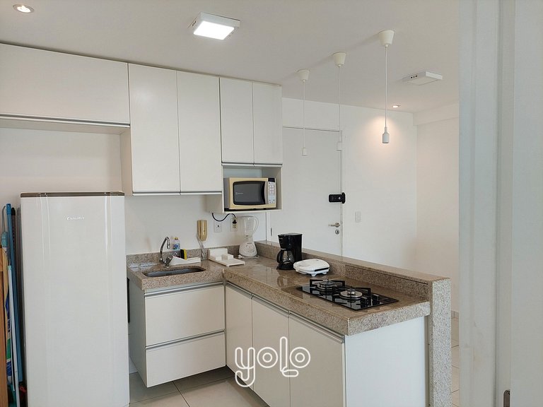 Flat com vista mar no Marinas da Barra por Yolo #1203
