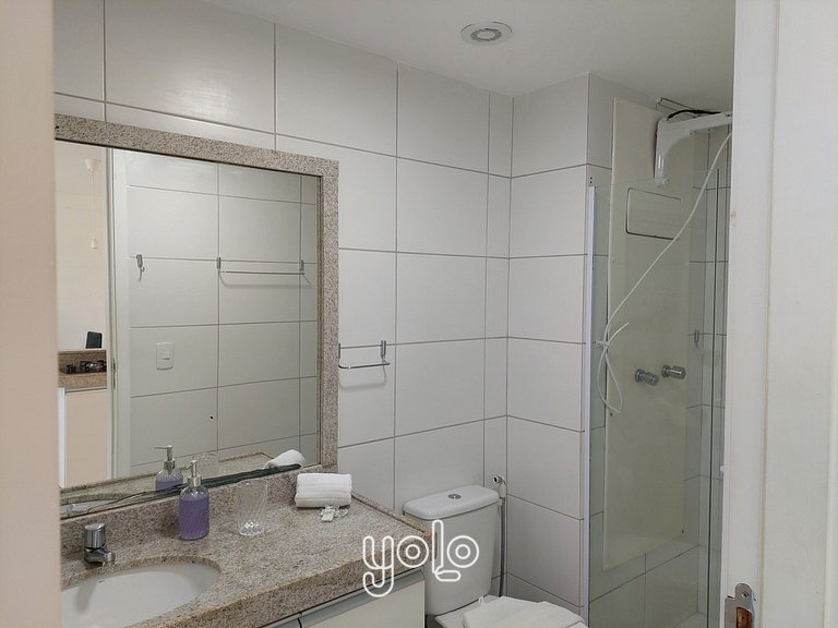 Flat com vista mar no Marinas da Barra por Yolo #1203