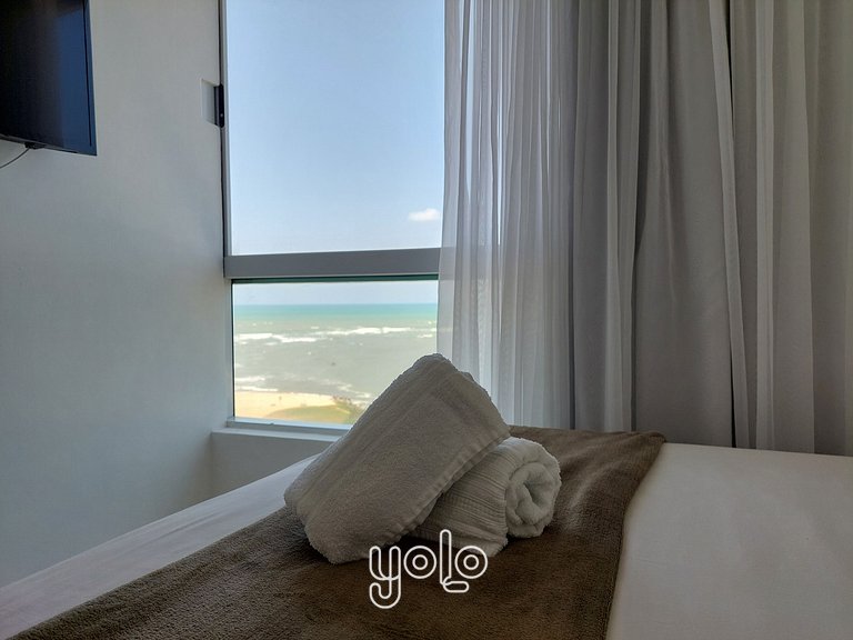 Flat com vista mar no Marinas da Barra por Yolo #1203