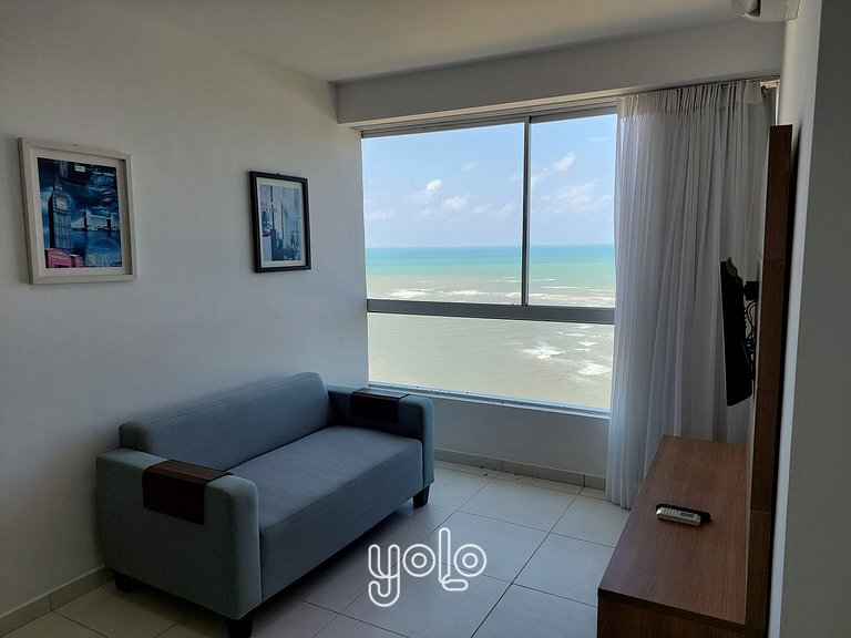 Flat vista mar no Marinas da Barra por Yolo #2303