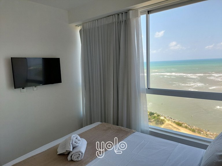 Flat vista mar no Marinas da Barra por Yolo #2303