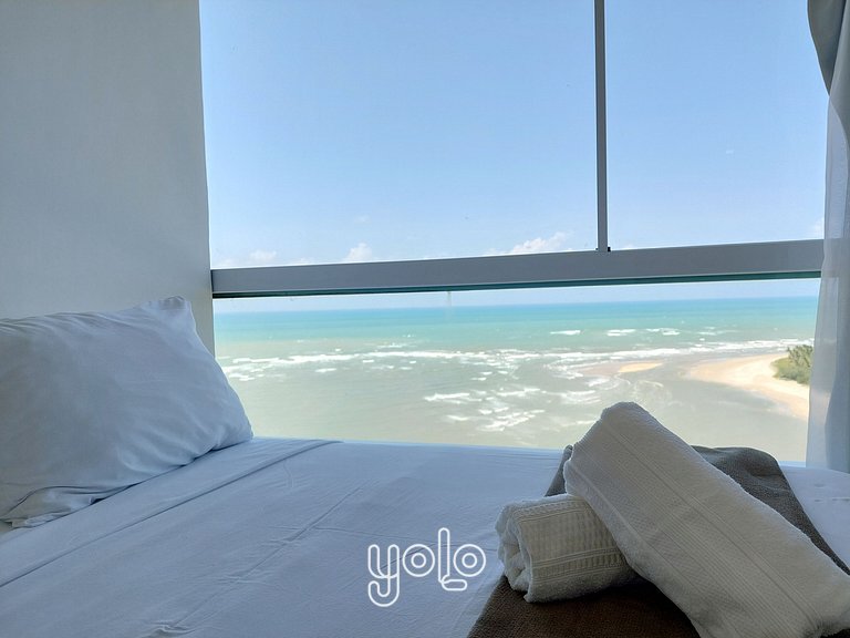 Flat vista mar no Marinas da Barra por Yolo #2304