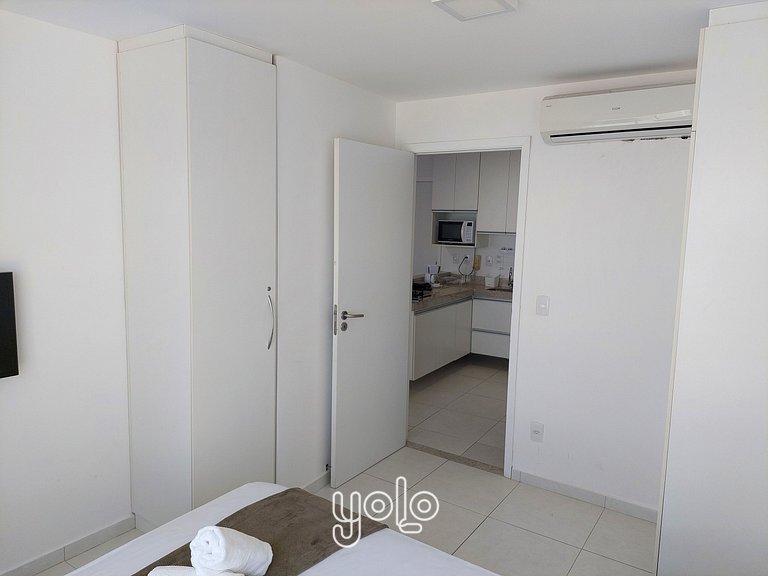 Flat vista mar no Marinas da Barra por Yolo #2304