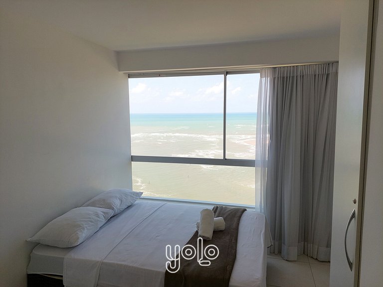 Flat vista mar no Marinas da Barra por Yolo #2304