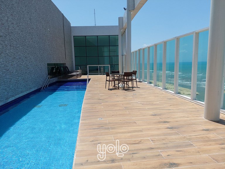 Flat vista mar no Marinas da Barra por Yolo #2303
