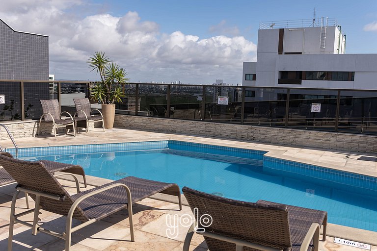 Flat 1 quarto - Beach Class Residence por Yolo #2608