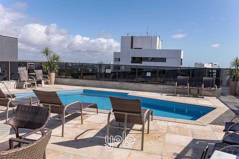 Flat 1 quarto - Beach Class Residence por Yolo #2608