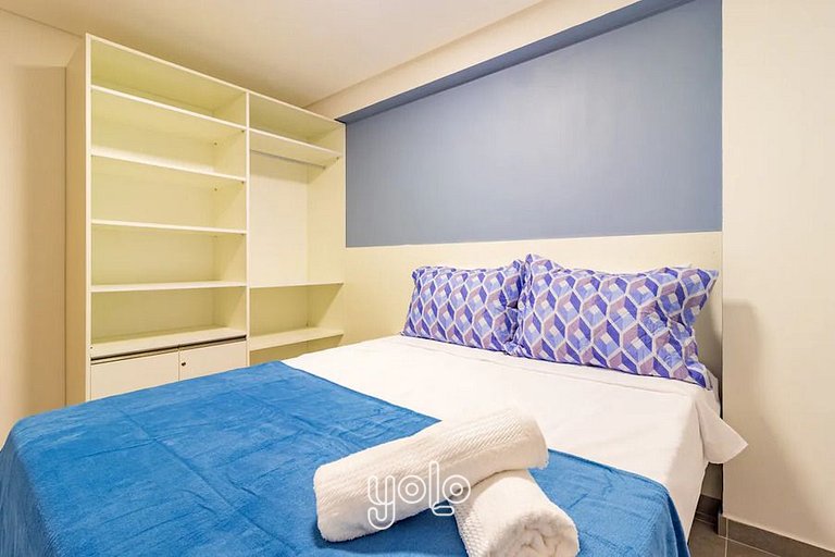 Flat 1 quarto a 450m da praia de Porto de Galinhas #302