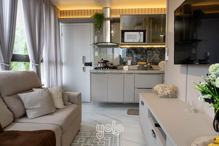 Flat 1 quarto beira-mar em Porto de Galinhas