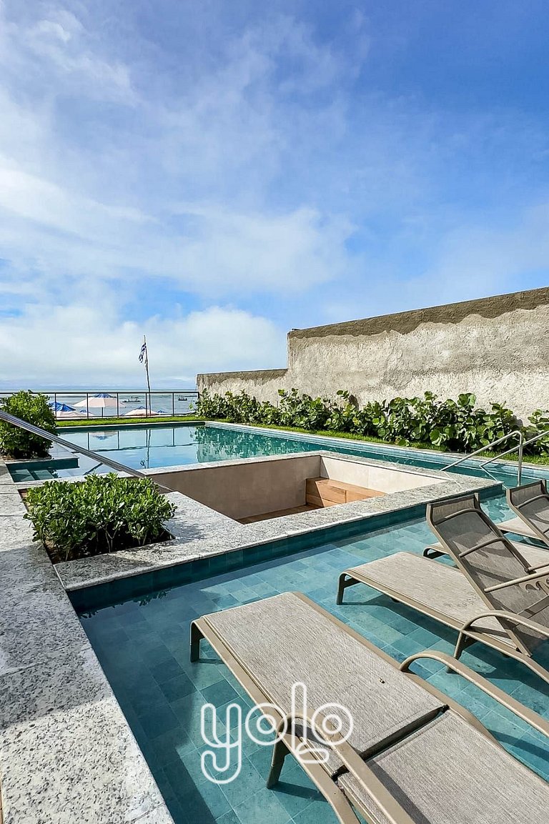 Flat 1 quarto beira-mar em Porto de Galinhas