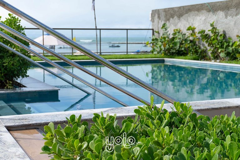 Flat 1 quarto beira-mar em Porto de Galinhas