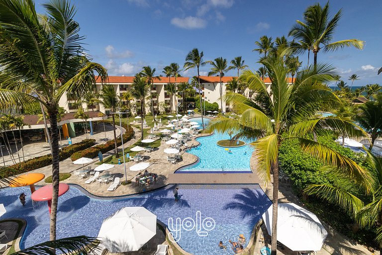 Flat no Marulhos Resort com Vista Piscina #105