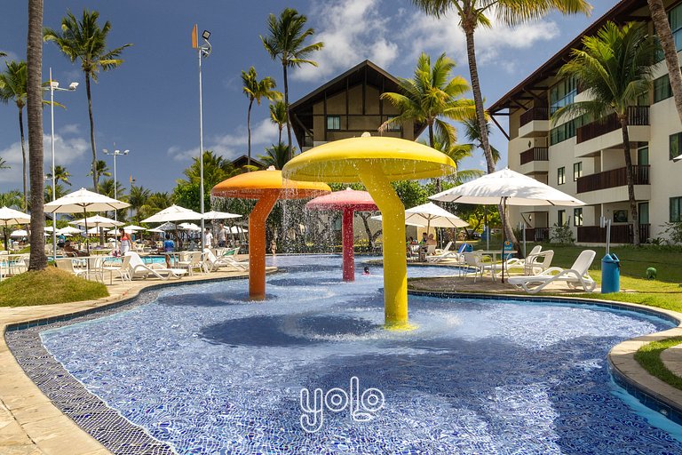 Flat no Marulhos Resort com Vista Piscina #105