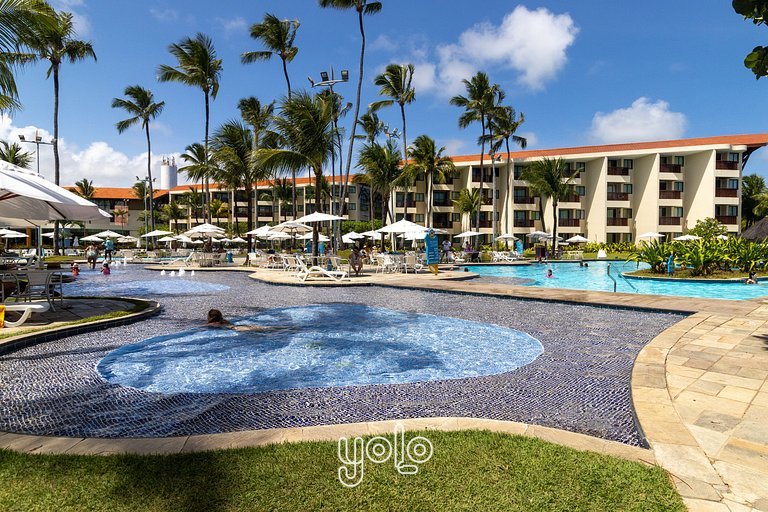 Flat no Marulhos Resort com Vista Piscina #105