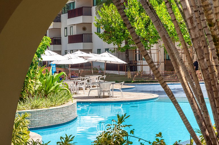 Flat no Marulhos Suítes & Resort com Vista Piscina #105