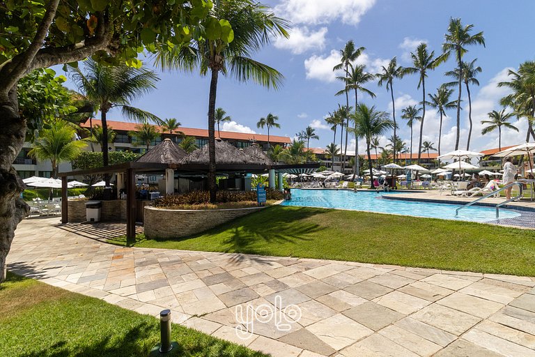 Flat no Marulhos Resort com Vista Piscina #105