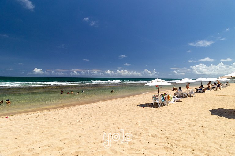 Flat no Marulhos Resort com Vista Piscina #105