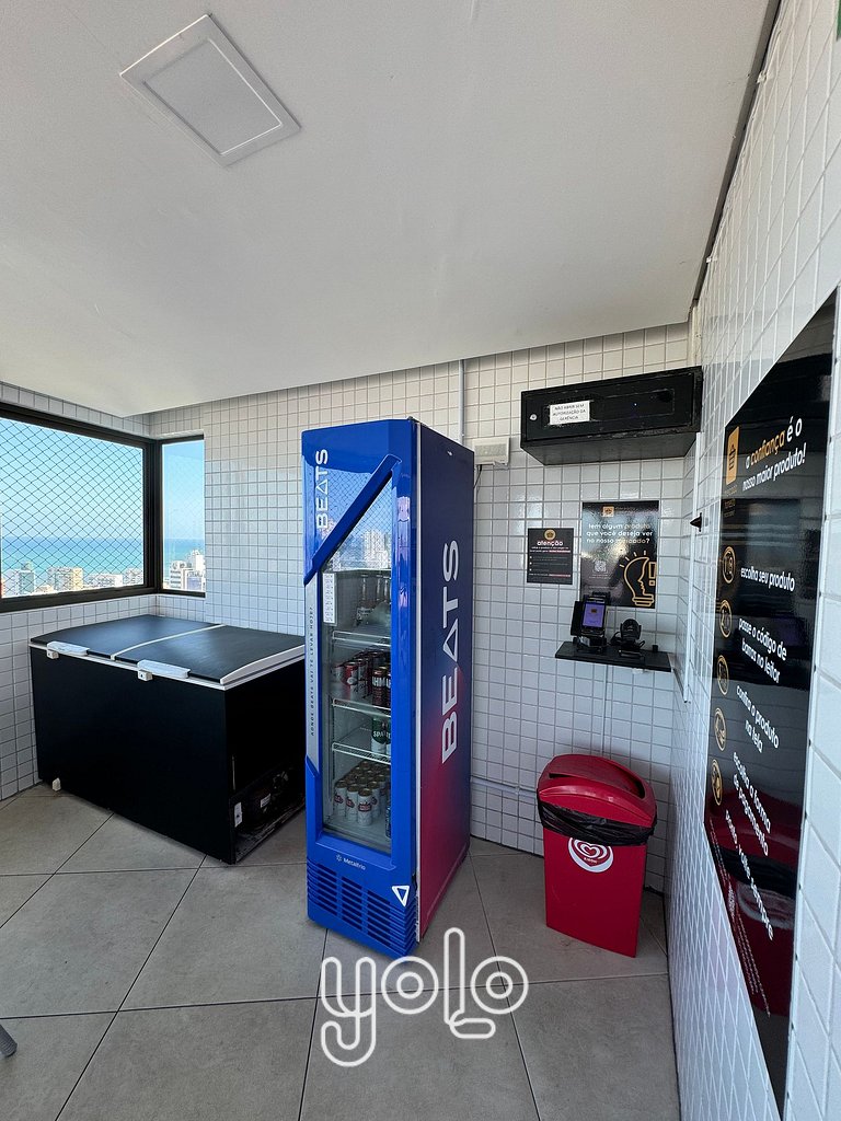 Flat 1 quarto no Beach Class Santa Maria por Yolo