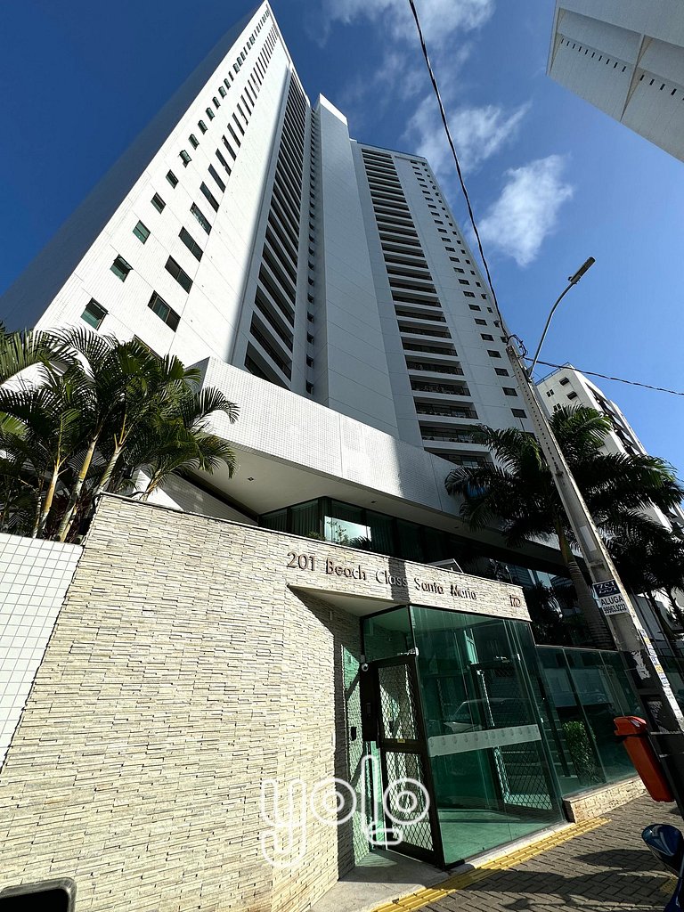 Flat 1 quarto no Beach Class Santa Maria por Yolo