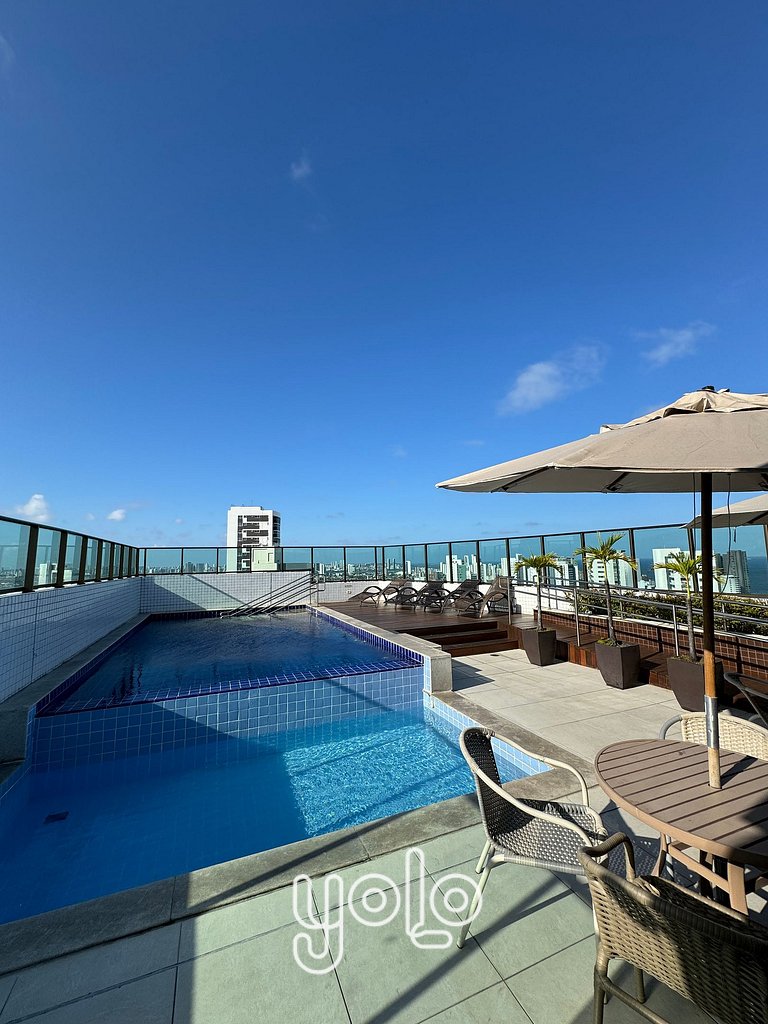 Beach Class Santa Maria - Flat 1 quarto em Boa Viagem por Yo
