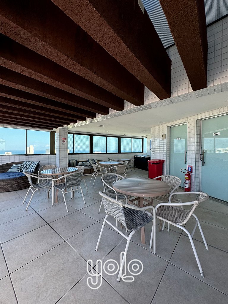 Flat 1 quarto no Beach Class Santa Maria por Yolo