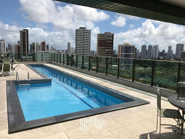 Flat 1 quarto no bairro da Jaqueira Recife