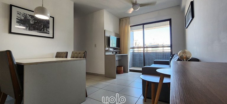 Beach Class Conselheiro - Flat a 100m da praia