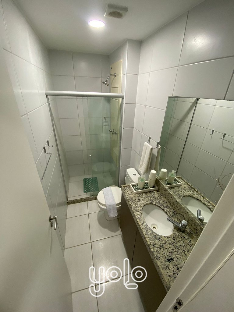 Flat 3 quartos no Muro Alto Condomínio Clube #402A