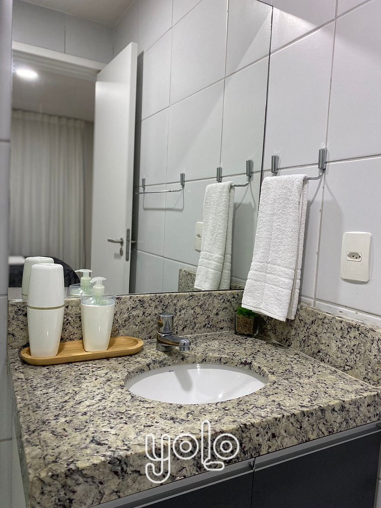 Flat 3 quartos no Muro Alto Condomínio Clube #402A