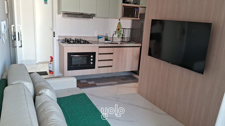 Flat 1 quarto beira-mar em Porto de Galinhas