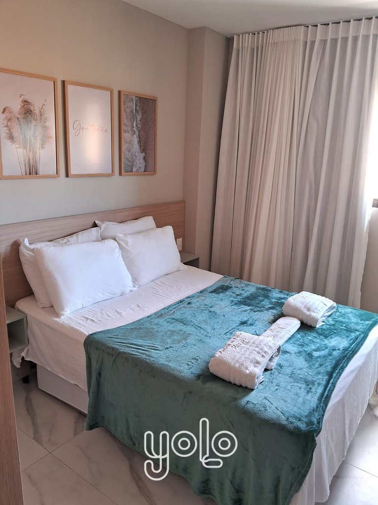 Flat 1 quarto beira-mar em Porto de Galinhas
