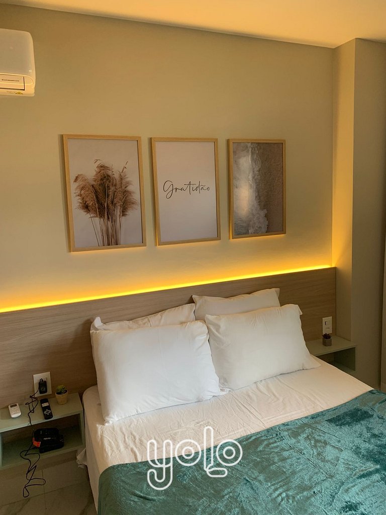 Flat Beira-Mar no Centro de Porto de Galinhas