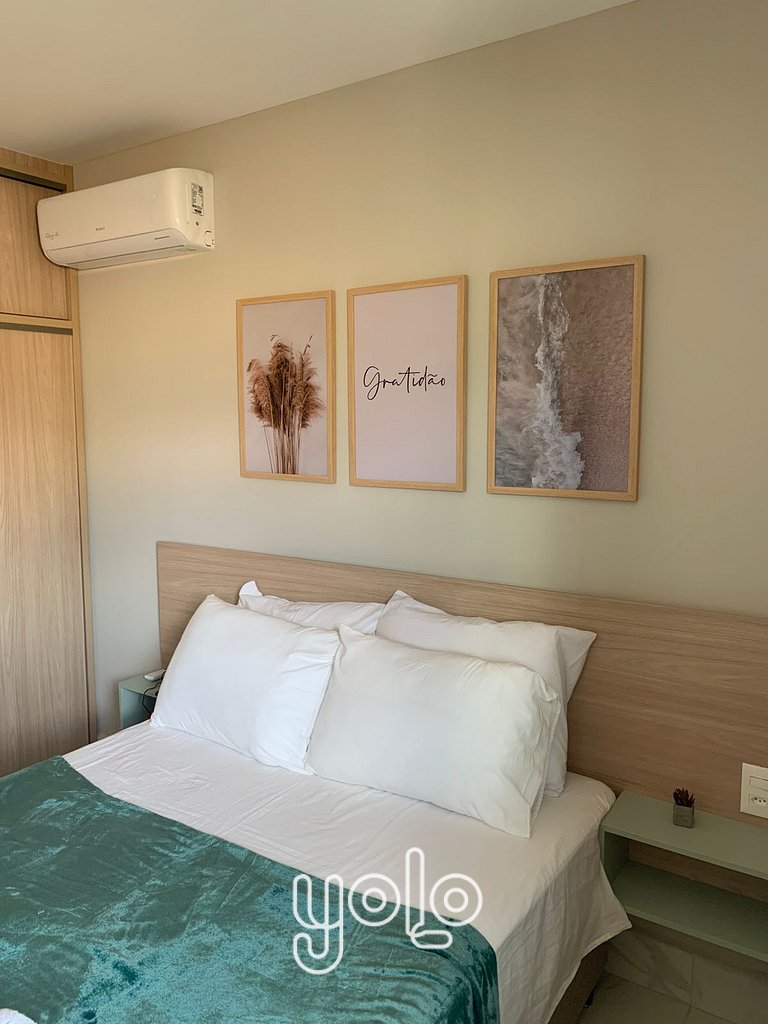Flat 1 quarto beira-mar em Porto de Galinhas