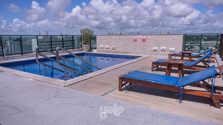 Flat 1 quarto no Pontes Home Stay Boa Viagem #2103