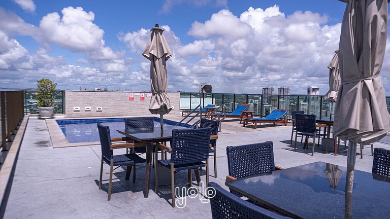 Flat a 350m da praia de Boa Viagem Pontes Home Stay #1708CM