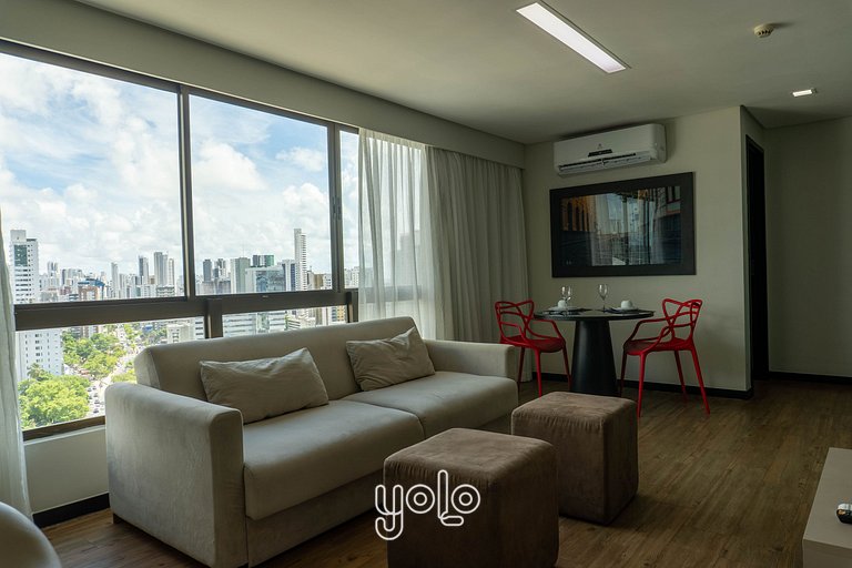 Flat a 350m da praia de Boa Viagem Pontes Home Stay #1708CM