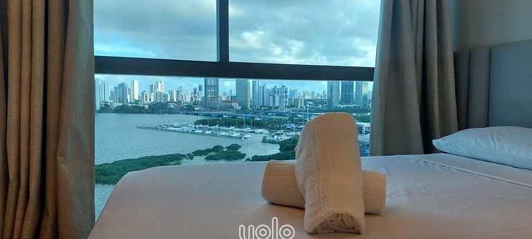 Flat 1 Quarto no Edf Parque do Cais Recife #1108