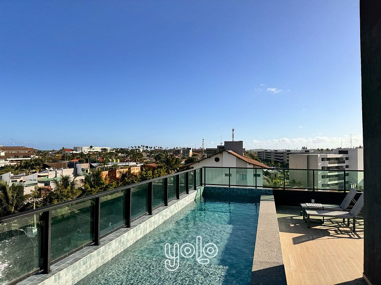 Flat 1 quarto a 450m da praia de Porto de Galinhas #302