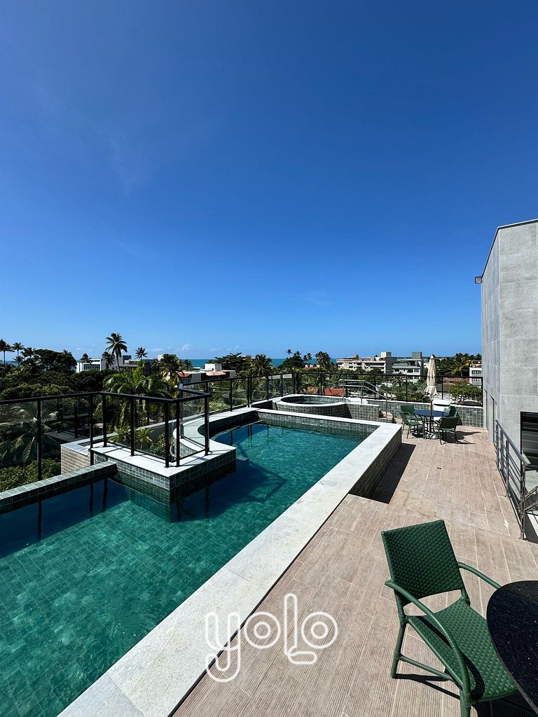 Flat 2 quartos no centro de Porto de Galinhas #302