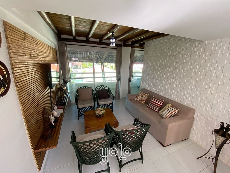 Flat 3 quartos a 100m da Praia Porto de Galinhas
