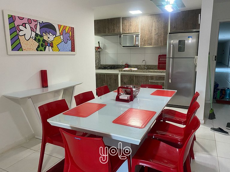 Flat 3 quartos no Muro Alto Condomínio Clube #102A