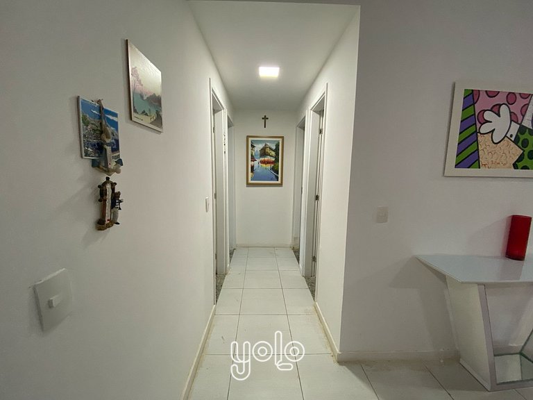 Flat 3 quartos no Muro Alto Condomínio Clube #102A
